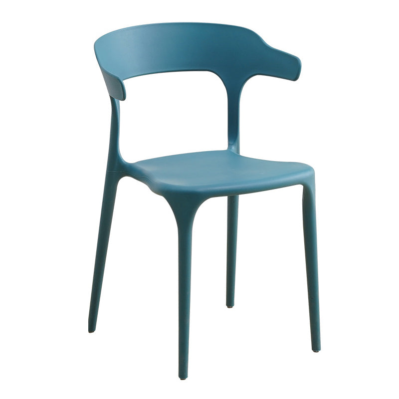 Kunststoff moderner Küchenseitenstuhl 20 '' breiter mattes Finish Armstuhl mit 4 Beinen