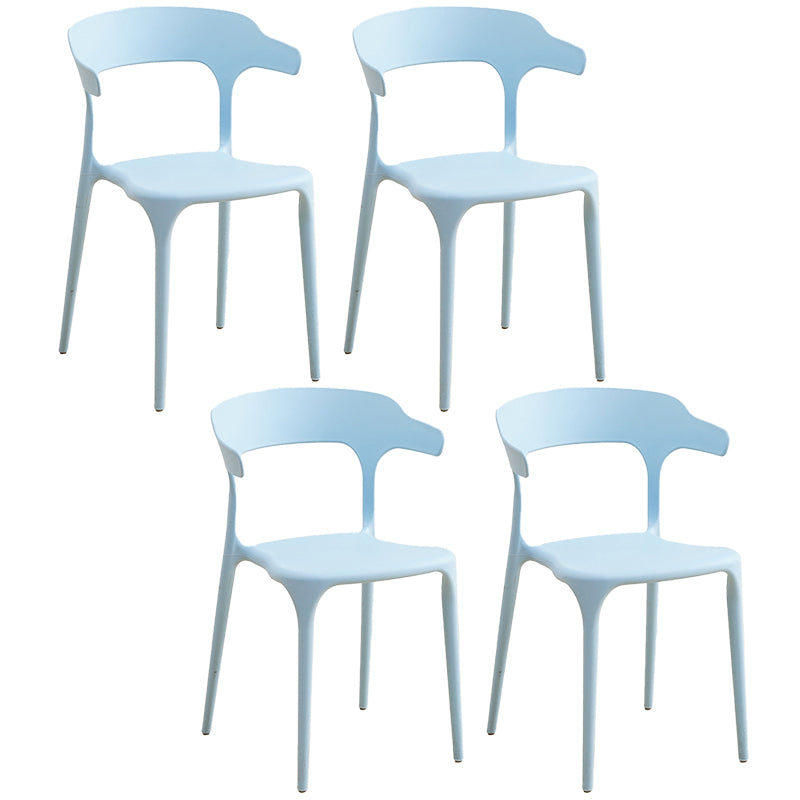 Kunststoff moderner Küchenseitenstuhl 20 '' breiter mattes Finish Armstuhl mit 4 Beinen