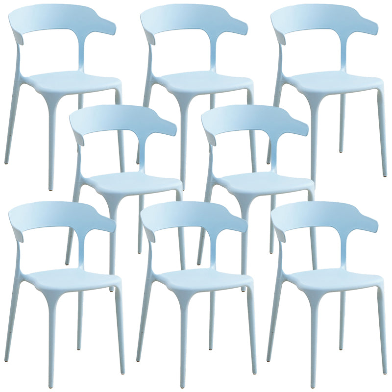 Kunststoff moderner Küchenseitenstuhl 20 '' breiter mattes Finish Armstuhl mit 4 Beinen