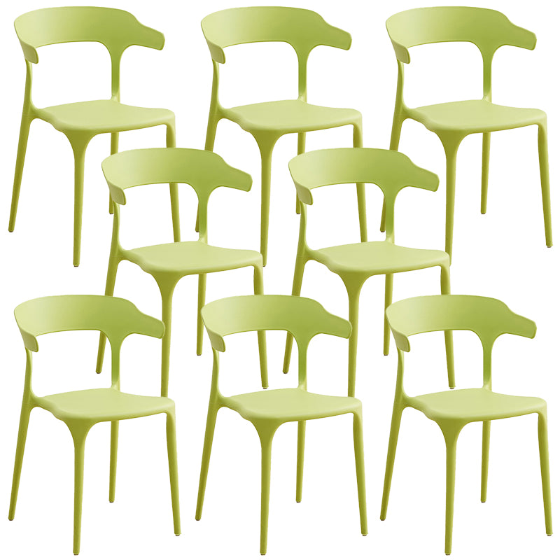 Kunststoff moderner Küchenseitenstuhl 20 '' breiter mattes Finish Armstuhl mit 4 Beinen