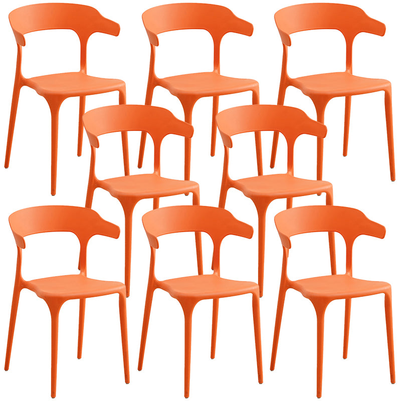 Kunststoff moderner Küchenseitenstuhl 20 '' breiter mattes Finish Armstuhl mit 4 Beinen