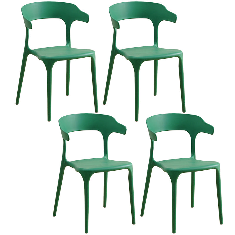 Kunststoff moderner Küchenseitenstuhl 20 '' breiter mattes Finish Armstuhl mit 4 Beinen
