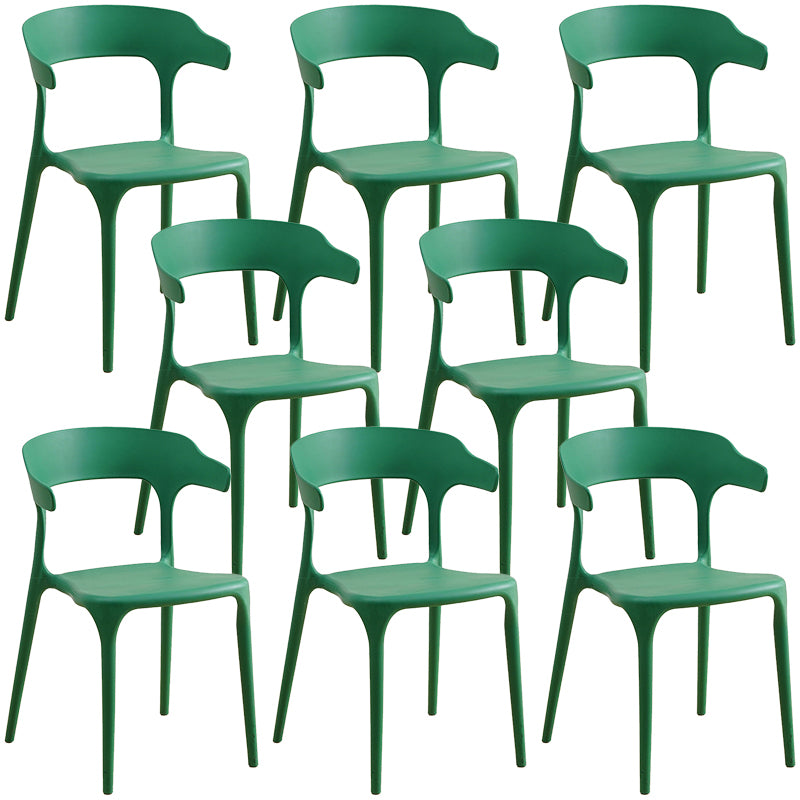 Kunststoff moderner Küchenseitenstuhl 20 '' breiter mattes Finish Armstuhl mit 4 Beinen