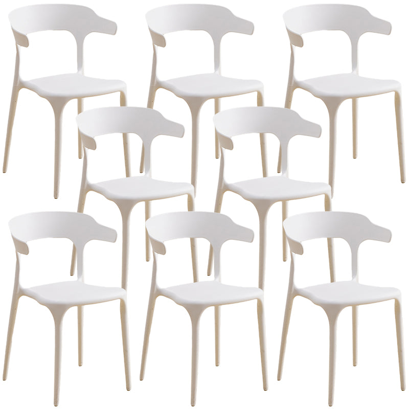 Kunststoff moderner Küchenseitenstuhl 20 '' breiter mattes Finish Armstuhl mit 4 Beinen