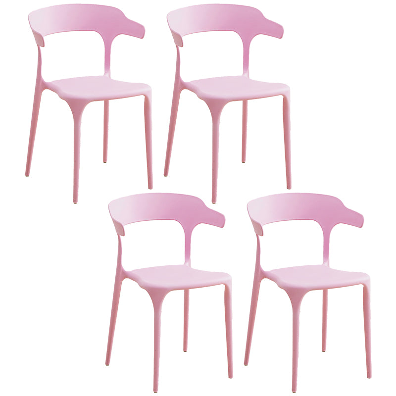 Kunststoff moderner Küchenseitenstuhl 20 '' breiter mattes Finish Armstuhl mit 4 Beinen