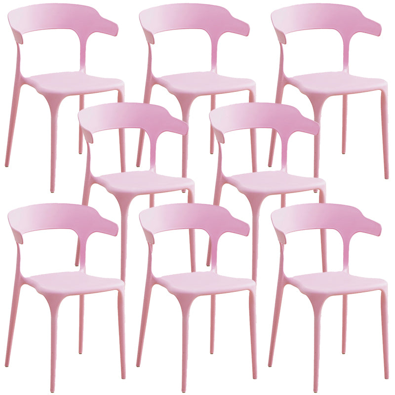 Kunststoff moderner Küchenseitenstuhl 20 '' breiter mattes Finish Armstuhl mit 4 Beinen