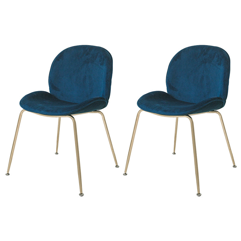 Scandinavian Style Metal Chairs Home Solid Back Armless Chairs for Kitchen