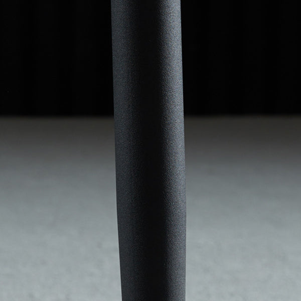 Moderner Seitenstuhl Leder mit festem Rücken armloser Esstühle mit Metallbeinen
