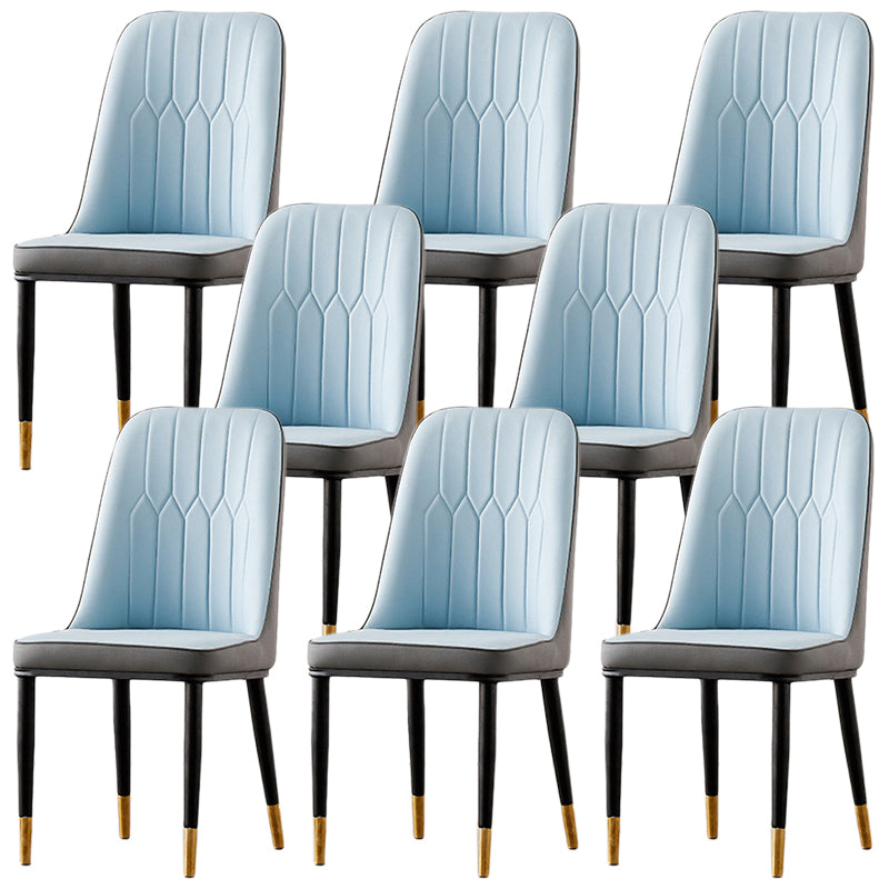 Nordic Style Metal Dining Accent Chair Dining Room Armless Dining Chairs