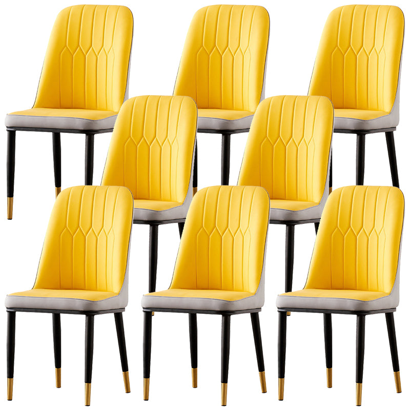 Nordic Style Metal Dining Accent Chair Dining Room Armless Dining Chairs