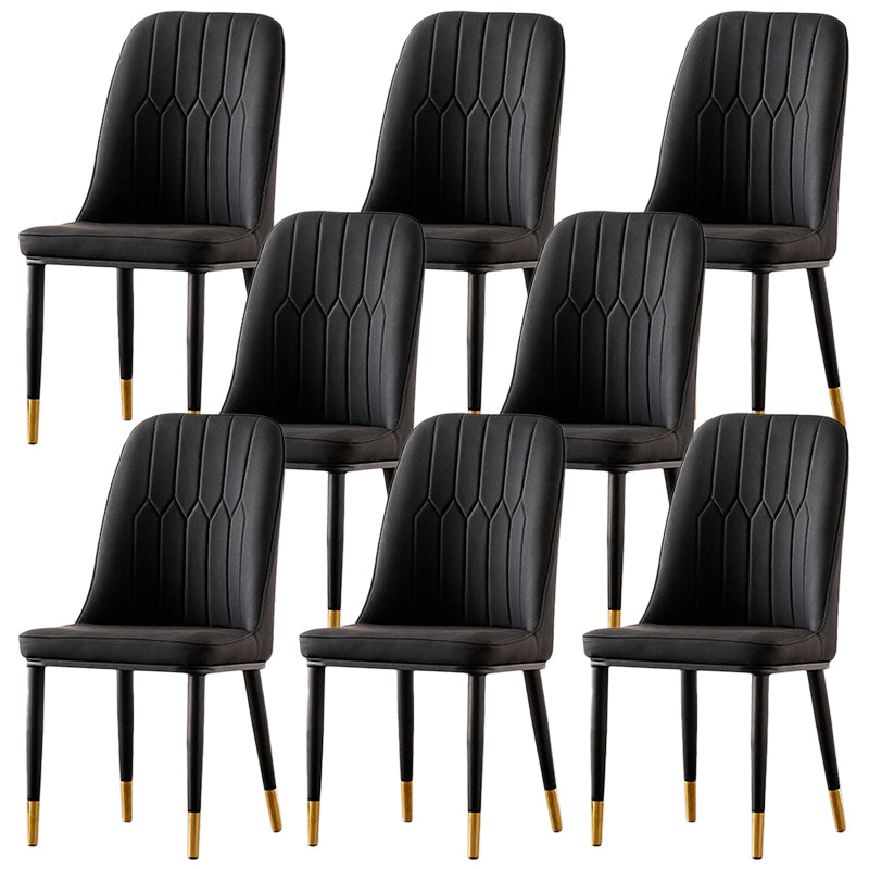Nordic Style Metal Dining Accent Chair Dining Room Armless Dining Chairs