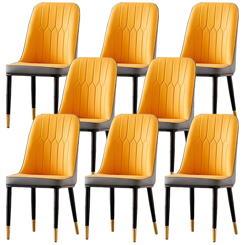 Nordic Style Metal Dining Accent Chair Dining Room Armless Dining Chairs