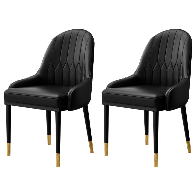 Chaise latérale de cuisine en cuir, chaise Parsons de salle à manger de 19 pouces de large pour restaurant