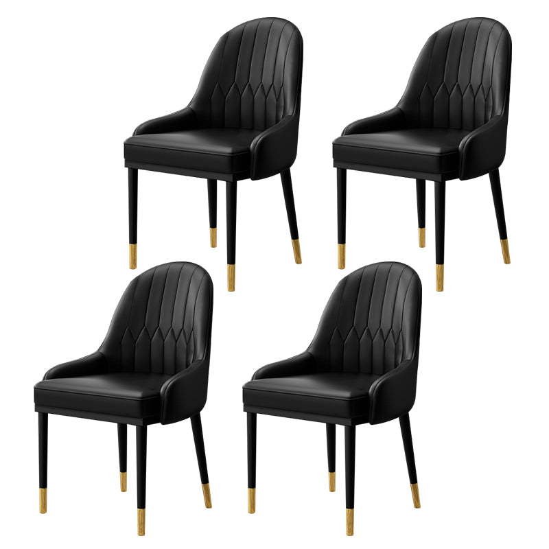 Chaise latérale de cuisine en cuir, chaise Parsons de salle à manger de 19 pouces de large pour restaurant