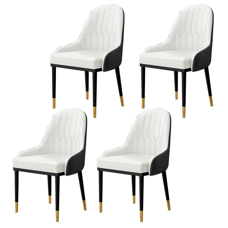 Chaise latérale de cuisine en cuir, chaise Parsons de salle à manger de 19 pouces de large pour restaurant