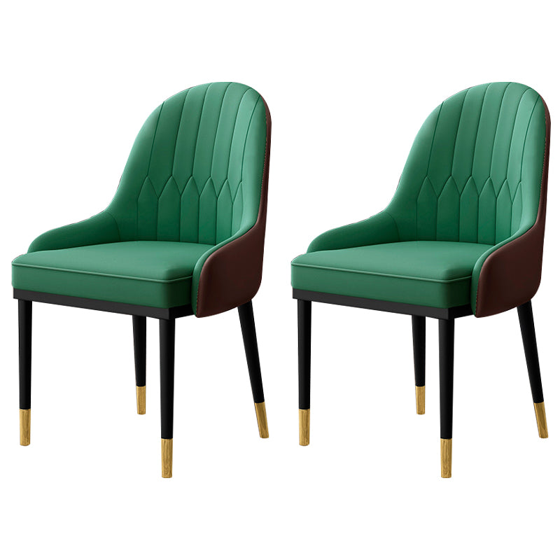 Chaise latérale de cuisine en cuir, chaise Parsons de salle à manger de 19 pouces de large pour restaurant