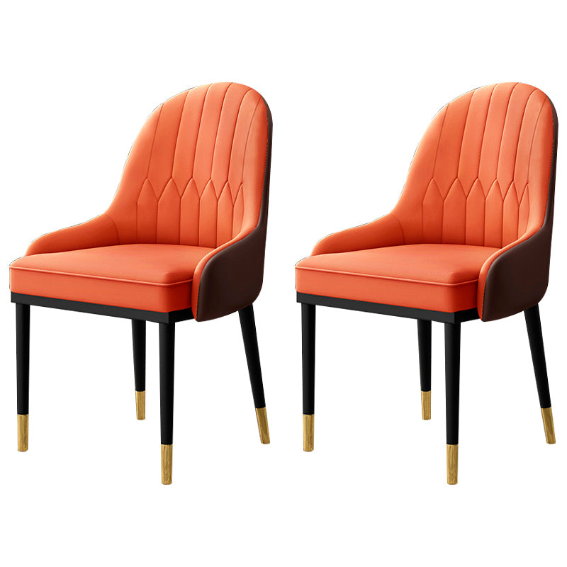 Chaise latérale de cuisine en cuir, chaise Parsons de salle à manger de 19 pouces de large pour restaurant
