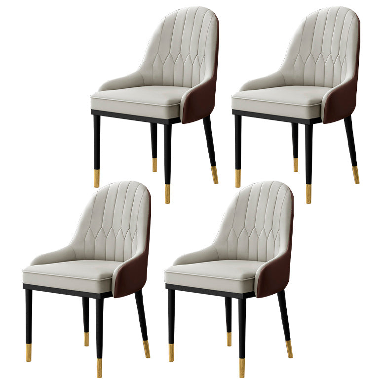 Chaise latérale de cuisine en cuir, chaise Parsons de salle à manger de 19 pouces de large pour restaurant