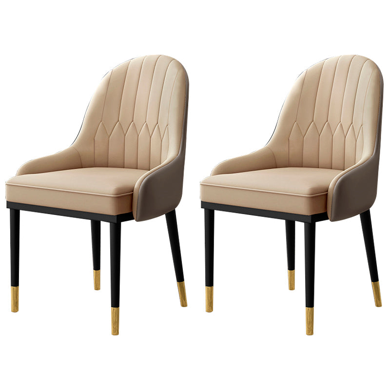 Chaise latérale de cuisine en cuir, chaise Parsons de salle à manger de 19 pouces de large pour restaurant
