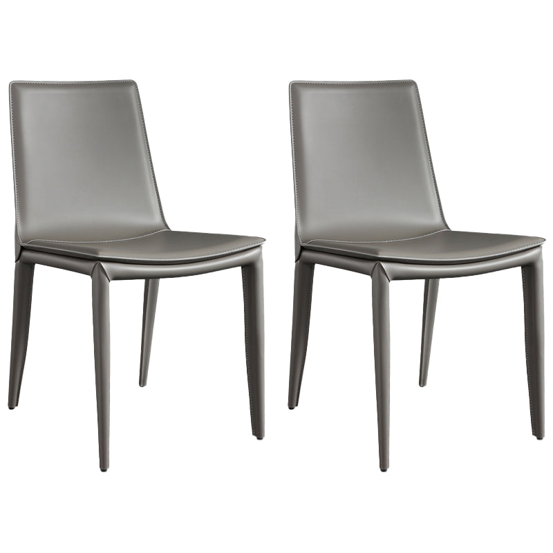 Metall zeitgenössische Esszimmerstühle Metallic Finish Parsons Essstühle