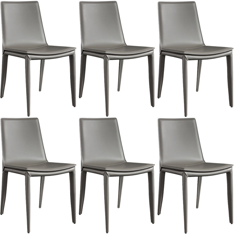 Metall zeitgenössische Esszimmerstühle Metallic Finish Parsons Essstühle