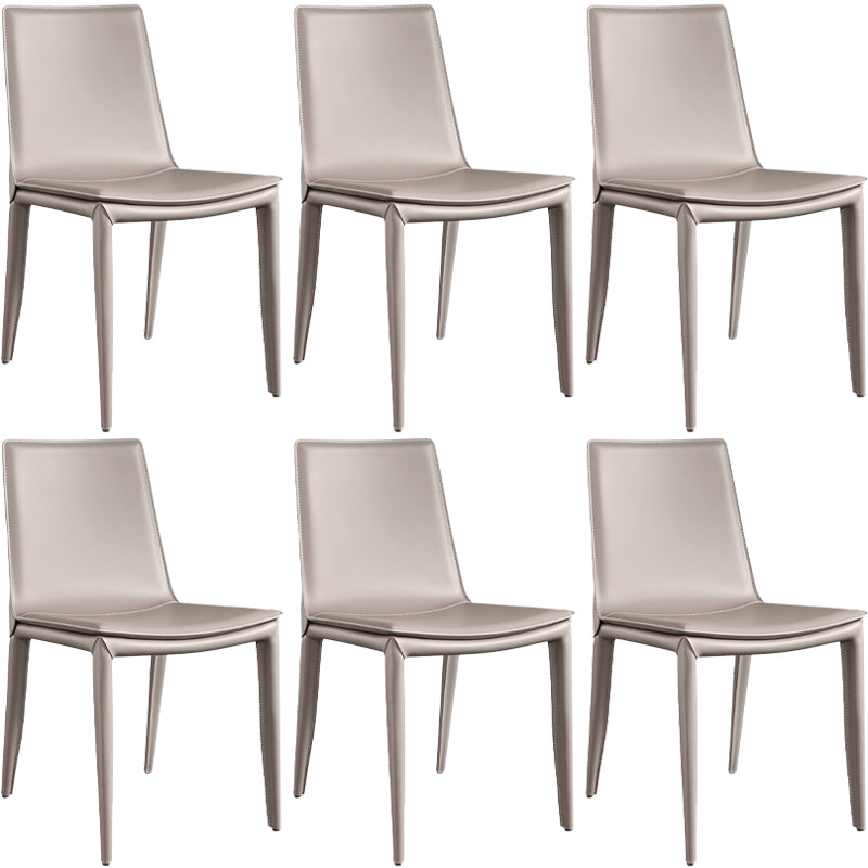Metall zeitgenössische Esszimmerstühle Metallic Finish Parsons Essstühle