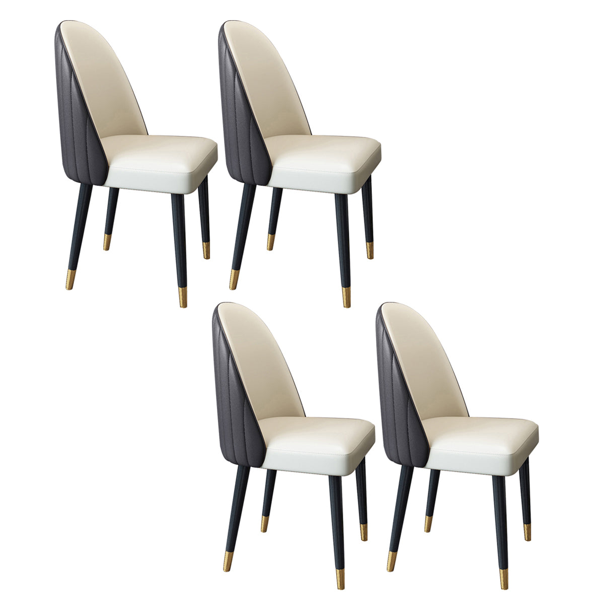Nordic Style Leder Esszimmerstuhl Home Side Parsons Stuhl für Küche