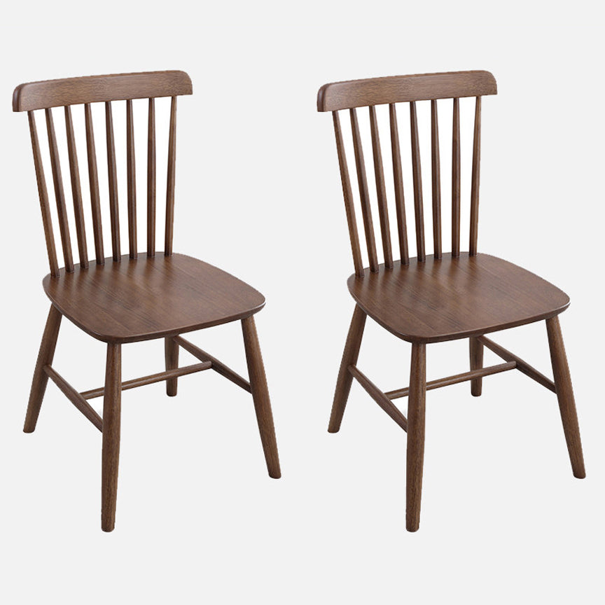 Modern Kitchen Wood Square Dining Chair Windsor Back Side Chair for Home Use