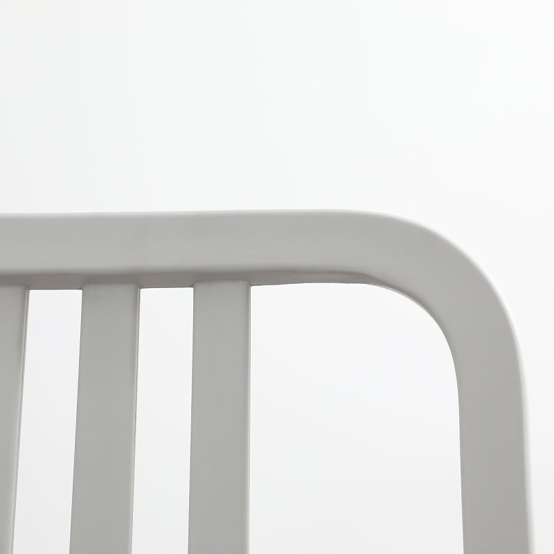 Contemporary Dining Plastic Side Armless Chair Open Back Dining Chair for Indoor