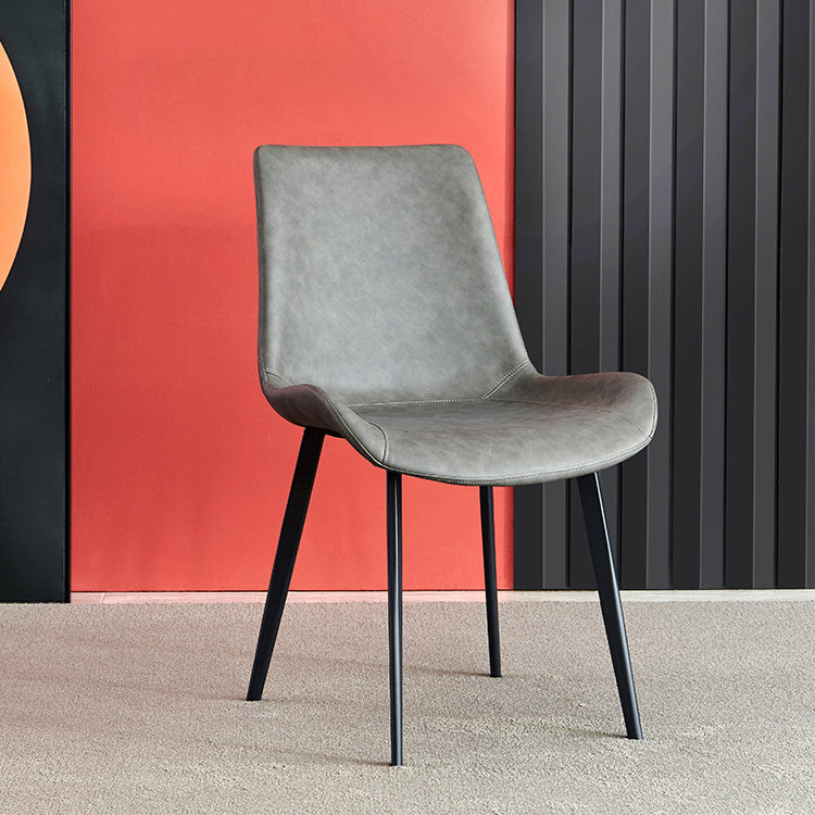 Metall zeitgenössischer Esszimmer Seitenstuhl Matte Finish Rückenstuhl