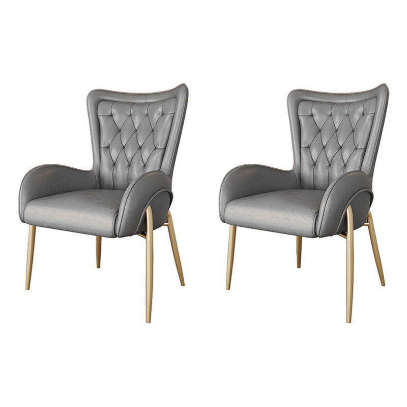 Scandinavian Wingback Metal Dining Arm Chair Kitchen Gold Dining Arm Chair