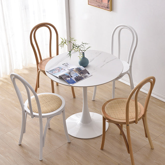 Moderne Küchen -Esszimmer Birch Holzstuhl Windsor Back Side Stühle Set Set