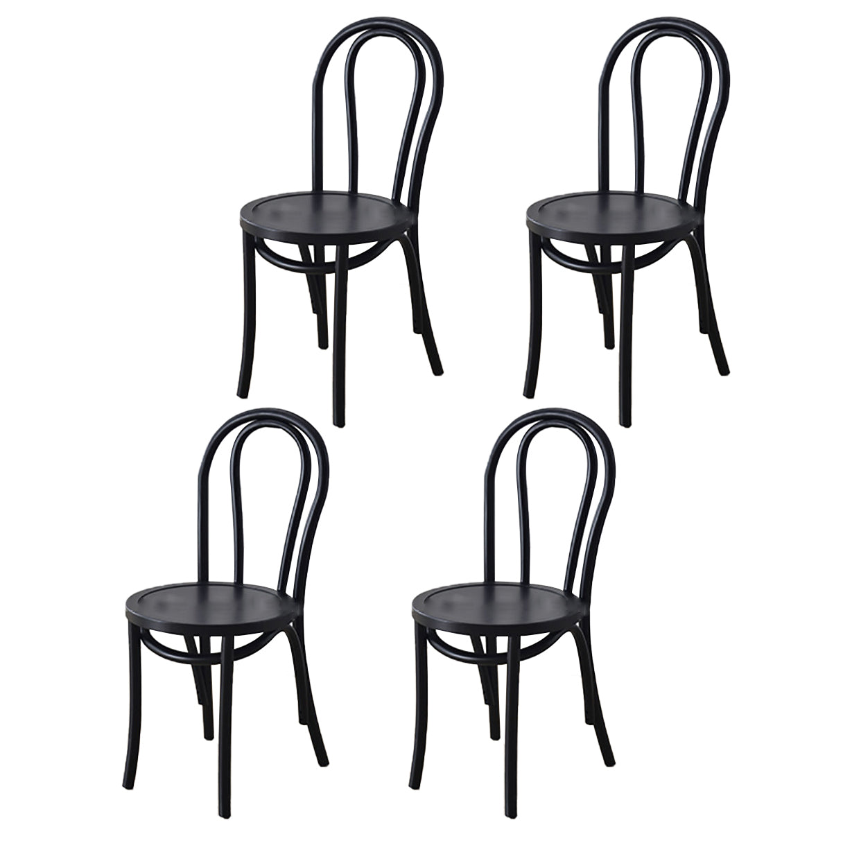 Moderne Küchen -Esszimmer Birch Holzstuhl Windsor Back Side Stühle Set Set