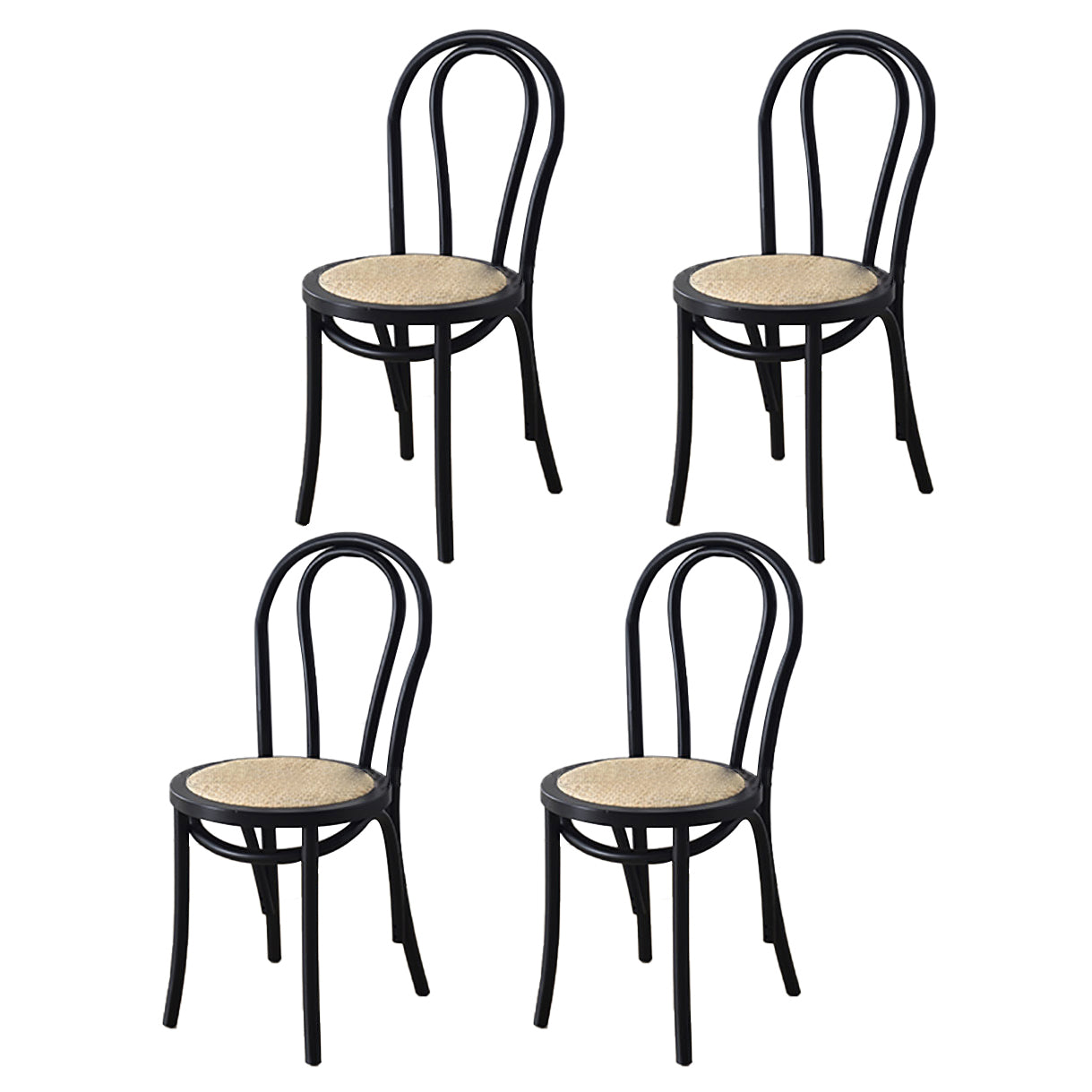 Moderne Küchen -Esszimmer Birch Holzstuhl Windsor Back Side Stühle Set Set