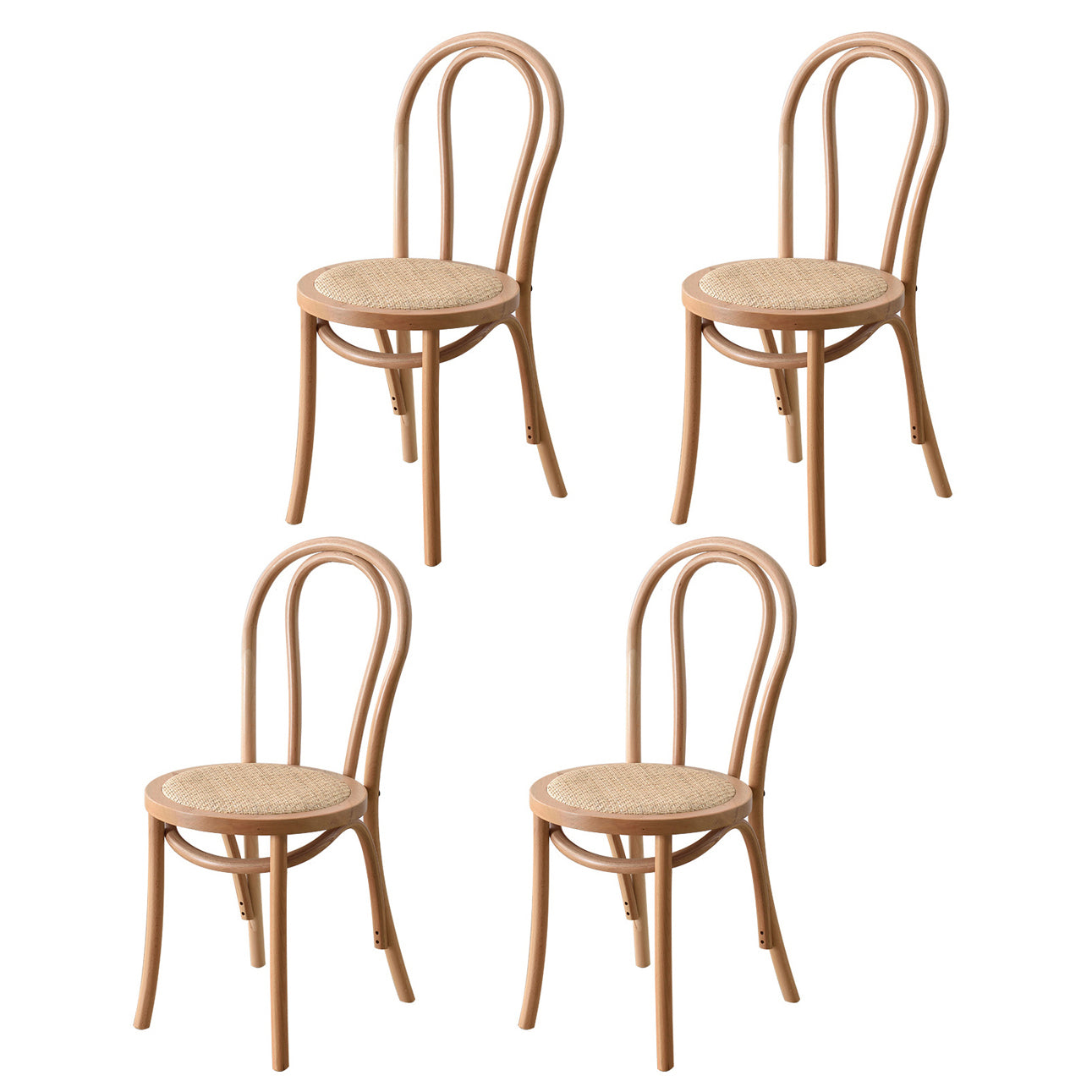 Moderne Küchen -Esszimmer Birch Holzstuhl Windsor Back Side Stühle Set Set