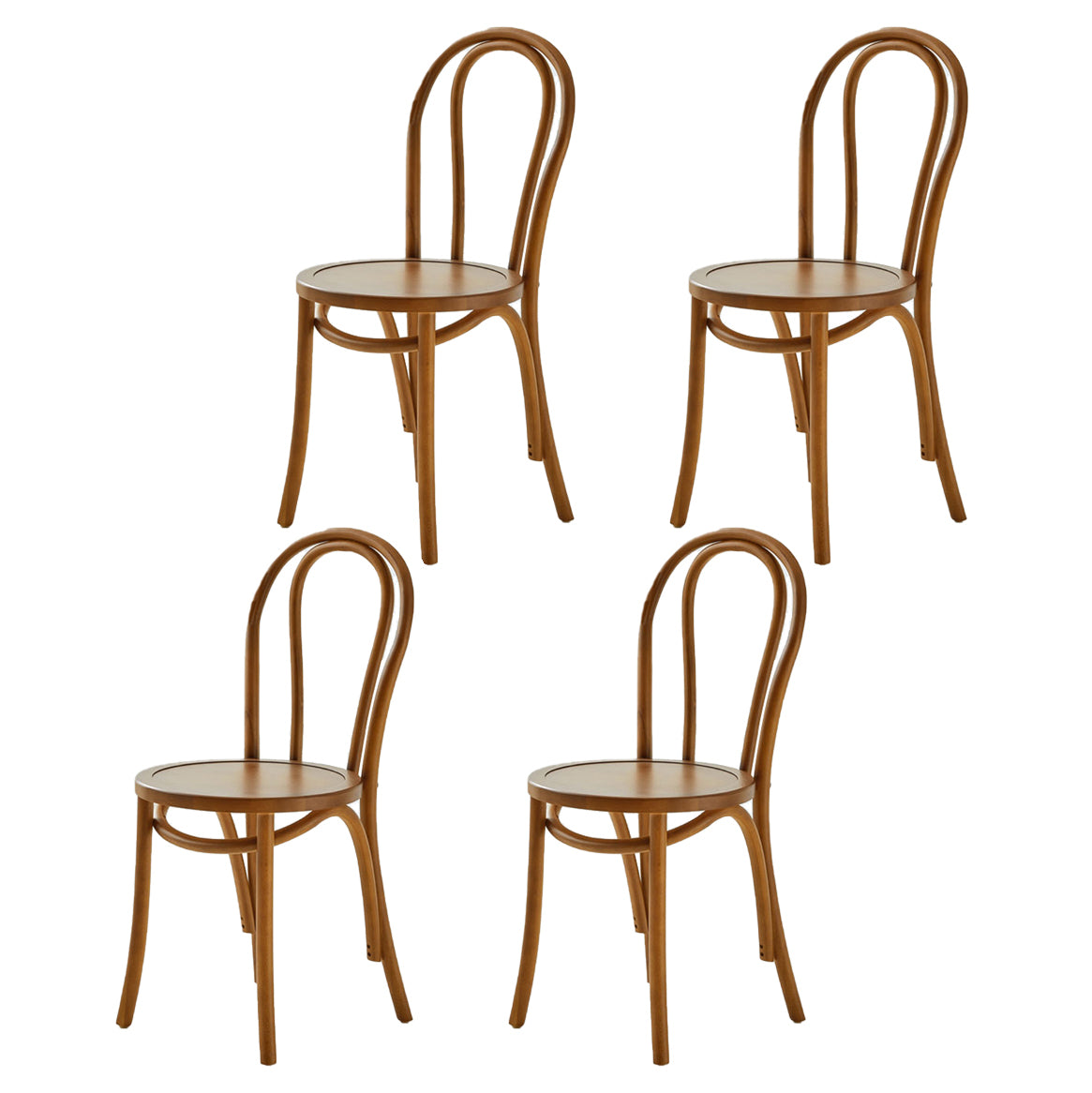 Moderne Küchen -Esszimmer Birch Holzstuhl Windsor Back Side Stühle Set Set