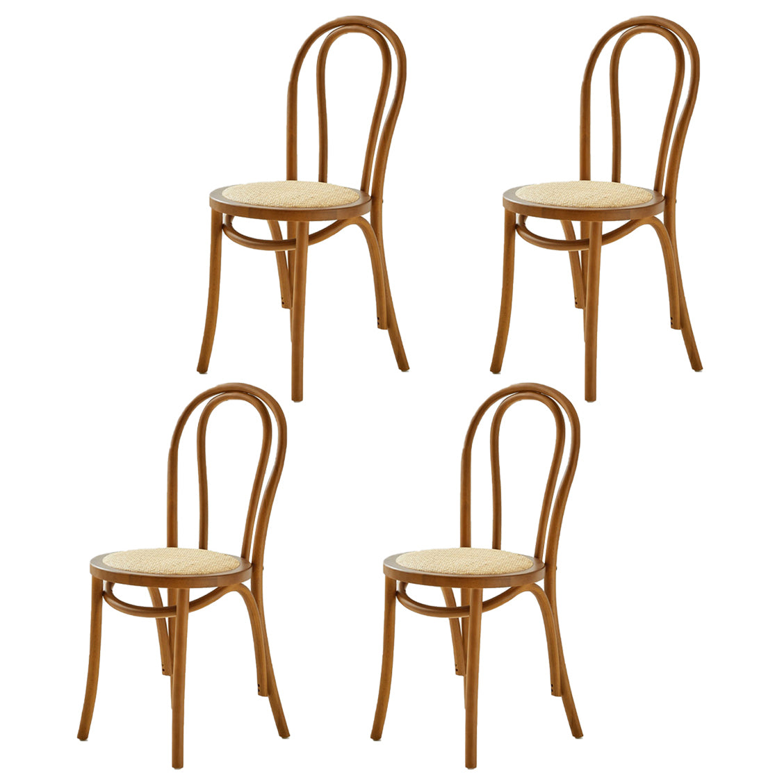 Moderne Küchen -Esszimmer Birch Holzstuhl Windsor Back Side Stühle Set Set