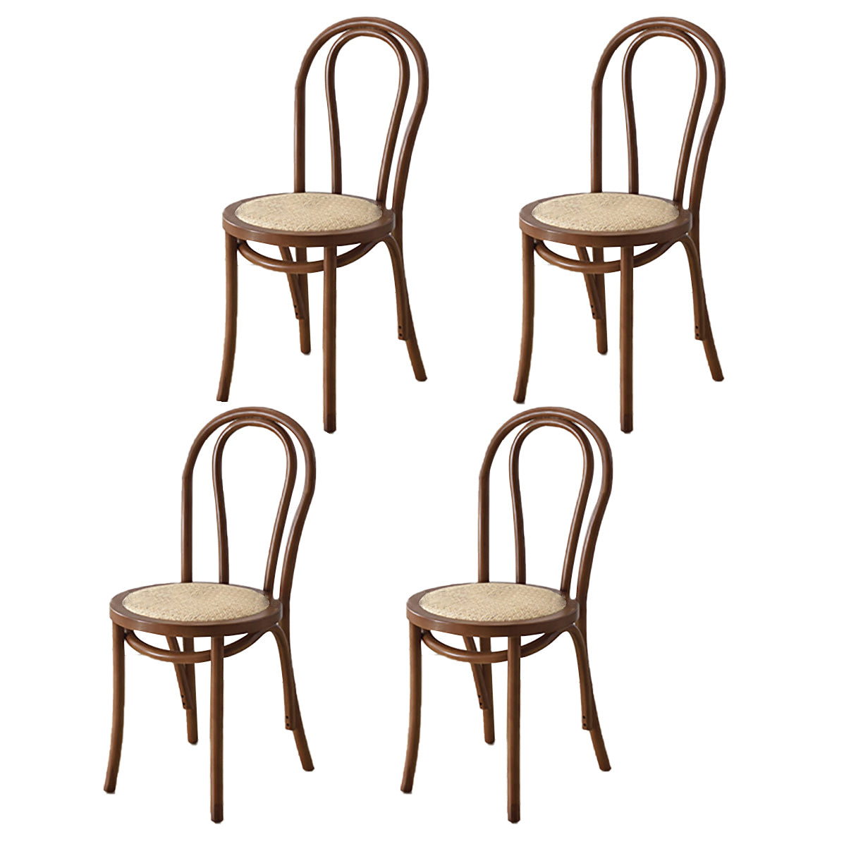 Moderne Küchen -Esszimmer Birch Holzstuhl Windsor Back Side Stühle Set Set