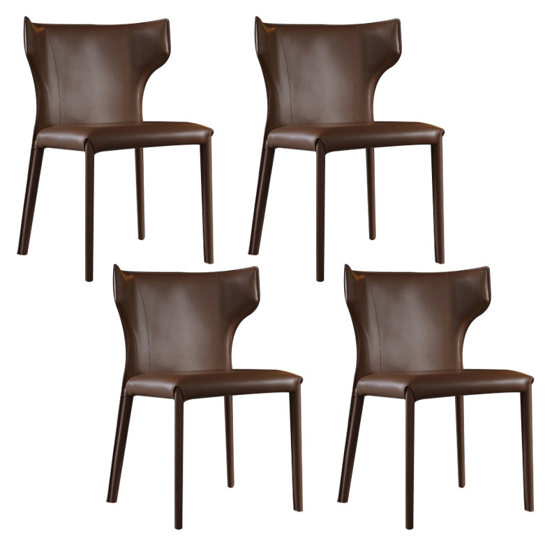 Zeitgenössischer Wingback Küche Essnetzstuhl Metall Essneitenstuhl