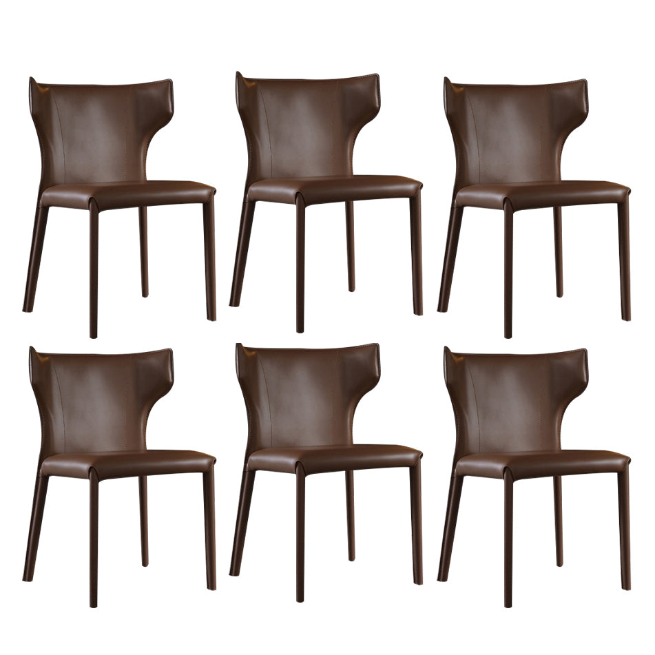 Zeitgenössischer Wingback Küche Essnetzstuhl Metall Essneitenstuhl