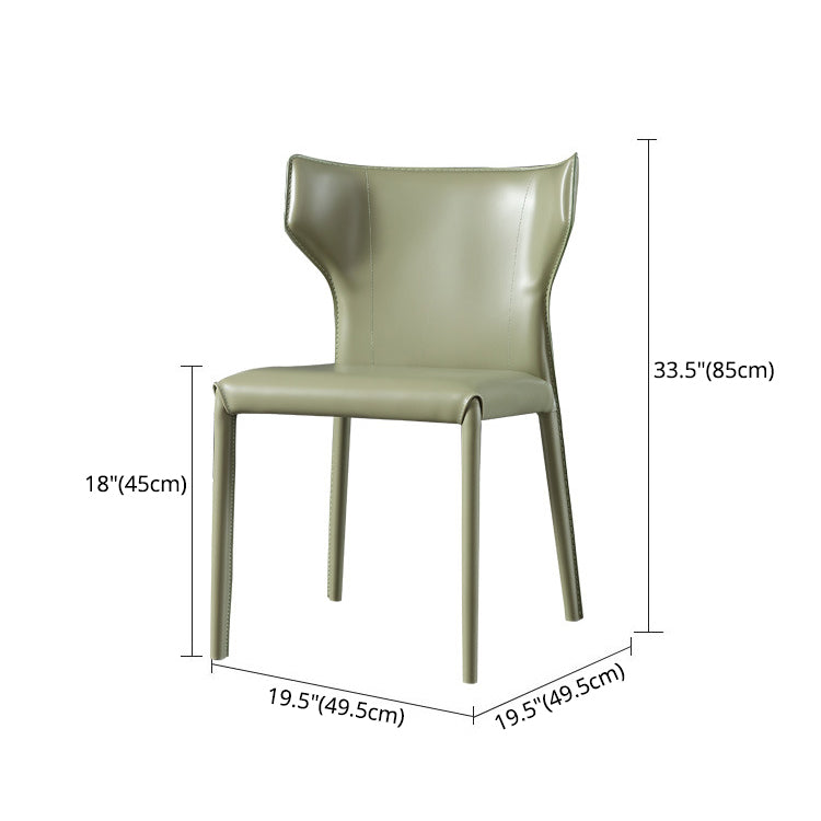 Zeitgenössischer Wingback Küche Essnetzstuhl Metall Essneitenstuhl
