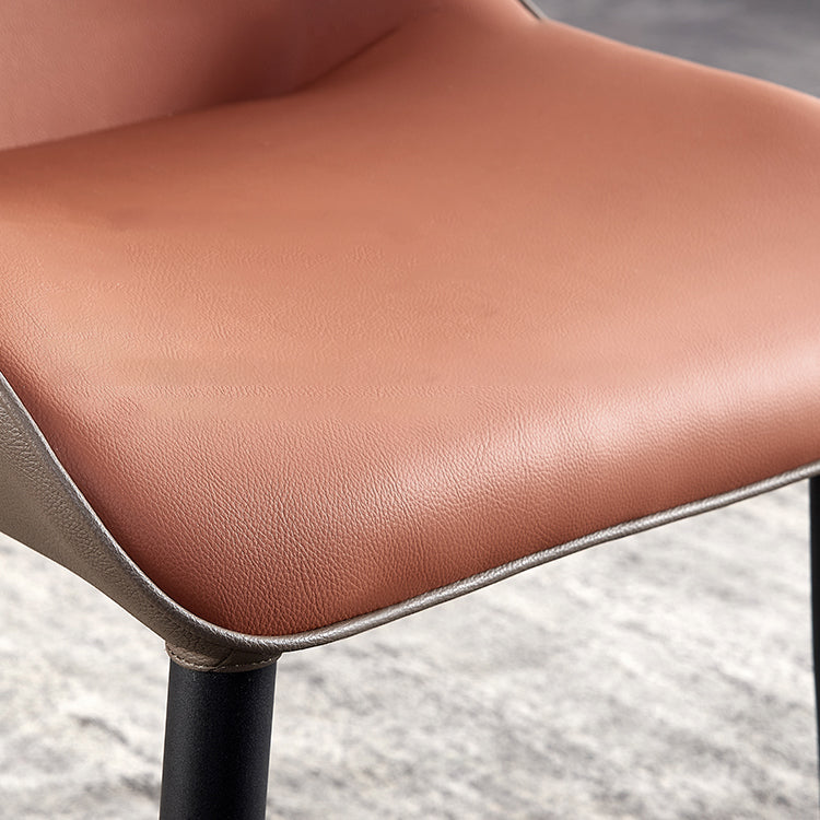 Zeitgenössische Metall -Armless -Essstühle Wingback Side Stuhl für den Heimgebrauch