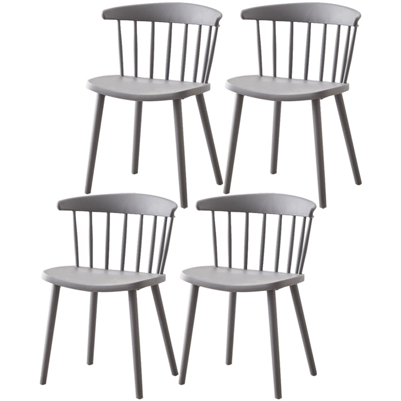 Modern Plastic Winsor Chair 30"H Acrylic Dining Chair for Restaurant Bedroom