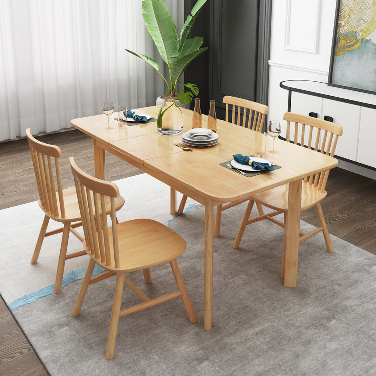 Zeitgenössische Küche Holzquadrat Essstuhl Windsor Rücken Essneitenstuhl