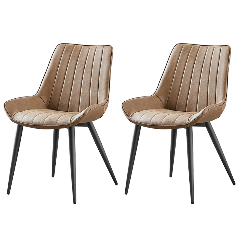 Glam Style Dining Room Chair Wingback Parsons Chair with 4 Metal Legs for Home Use