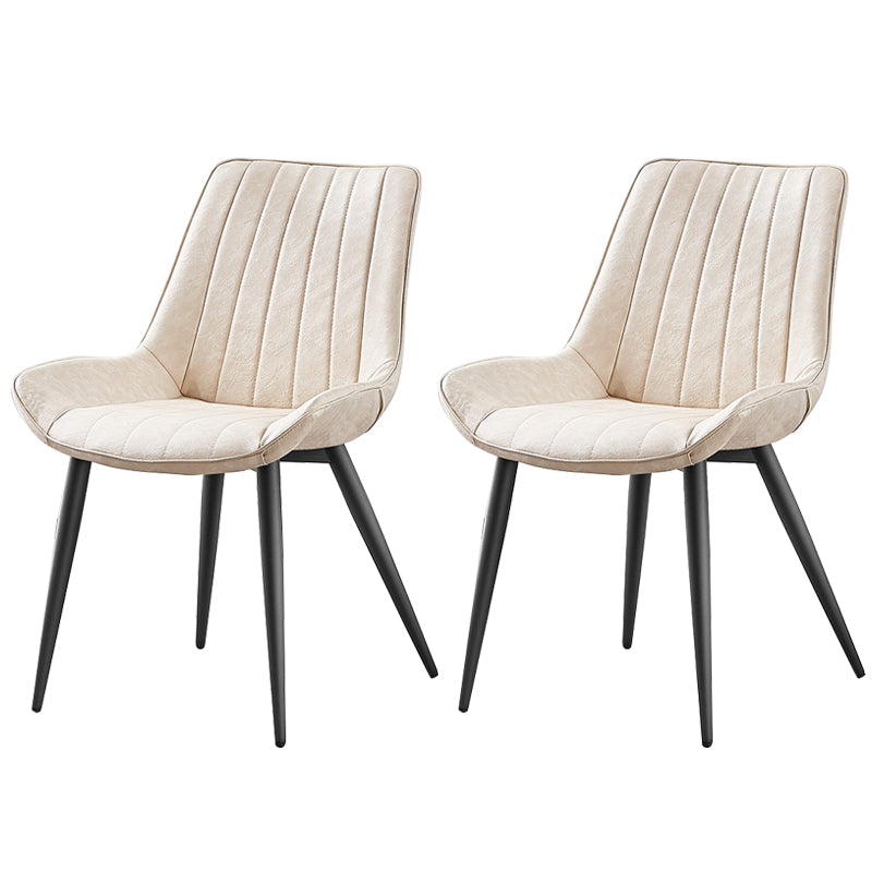 Glamstil Esszimmerstuhl Wingback Parsons Stuhl mit 4 Metallbeinen für den Heimgebrauch