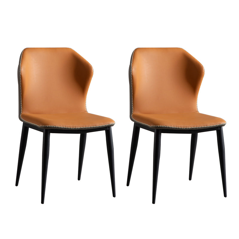 Metall zeitgenössischer Esszimmerstuhl Metallic Finish Wingback Side Stuhl