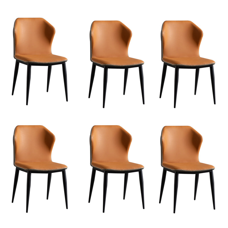 Metall zeitgenössischer Esszimmerstuhl Metallic Finish Wingback Side Stuhl