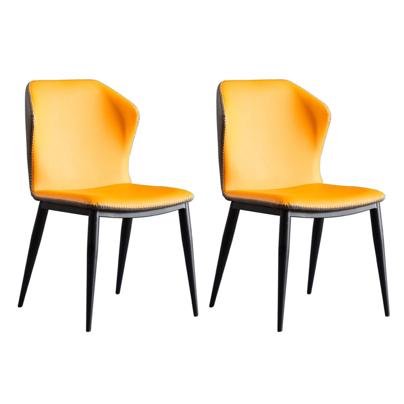 Metall zeitgenössischer Esszimmerstuhl Metallic Finish Wingback Side Stuhl