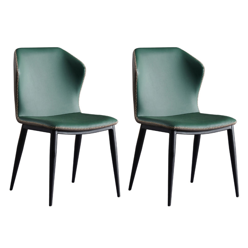 Metall zeitgenössischer Esszimmerstuhl Metallic Finish Wingback Side Stuhl